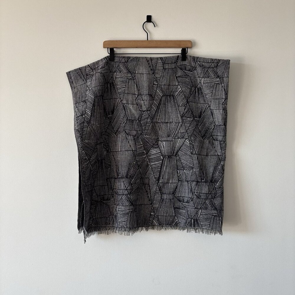 Billy Reid Totem Blanket Throw Wrap striped geometric pattern Wool Cotton NO TAG